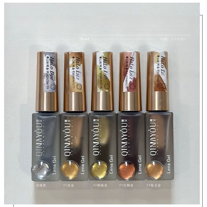 TPO FREE 10ml Encre Aquarelle Effet Marbre Métallique Séchage à l'Air Effet Éclatant Vernis Gel Ongles Effet Fleurissement Manucure 5 Couleurs