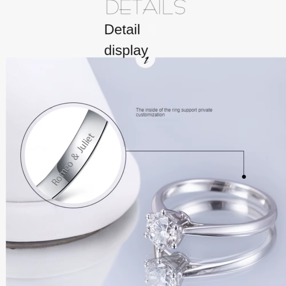 Bijoux personnalisés en diamant de laboratoire Annie : Bague, collier et boucles d'oreilles personnalisées avec gravure de nom