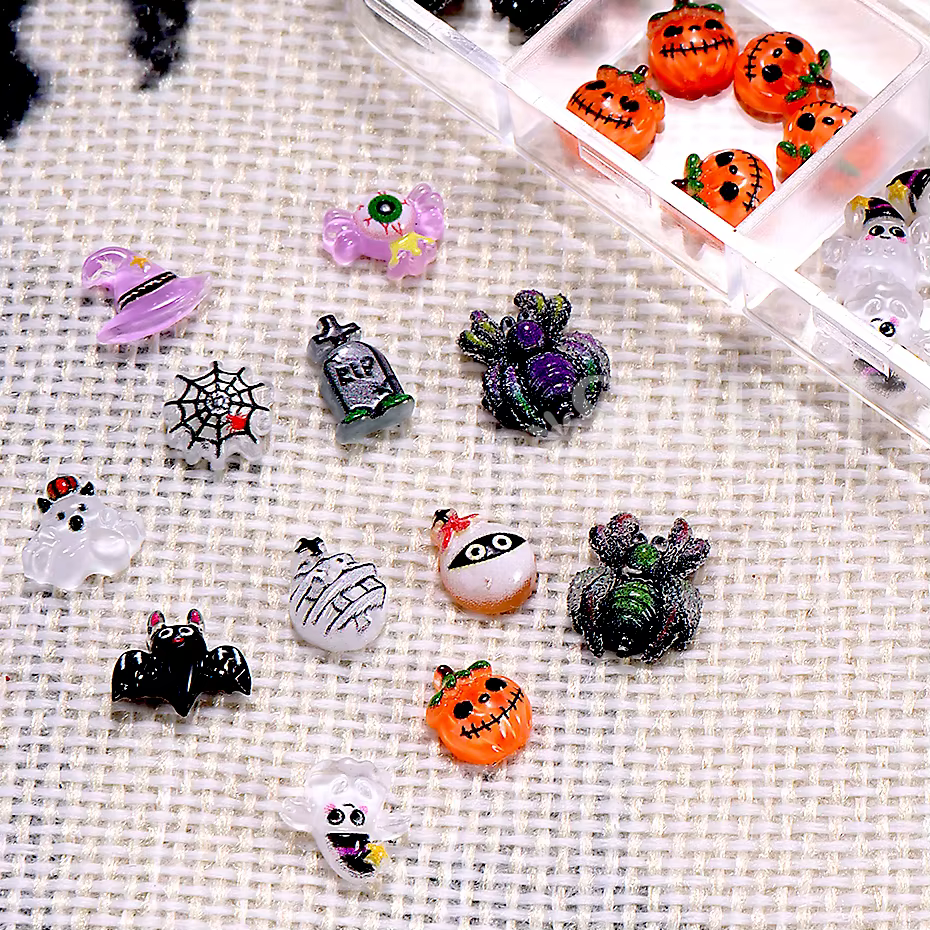 Breloques 3D en forme de chauve-souris pour Nail Art