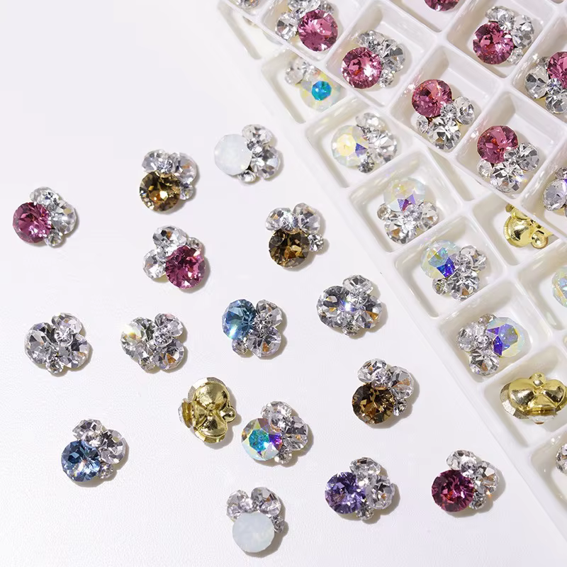 Breloques en cristal brillant 3D pour ongles