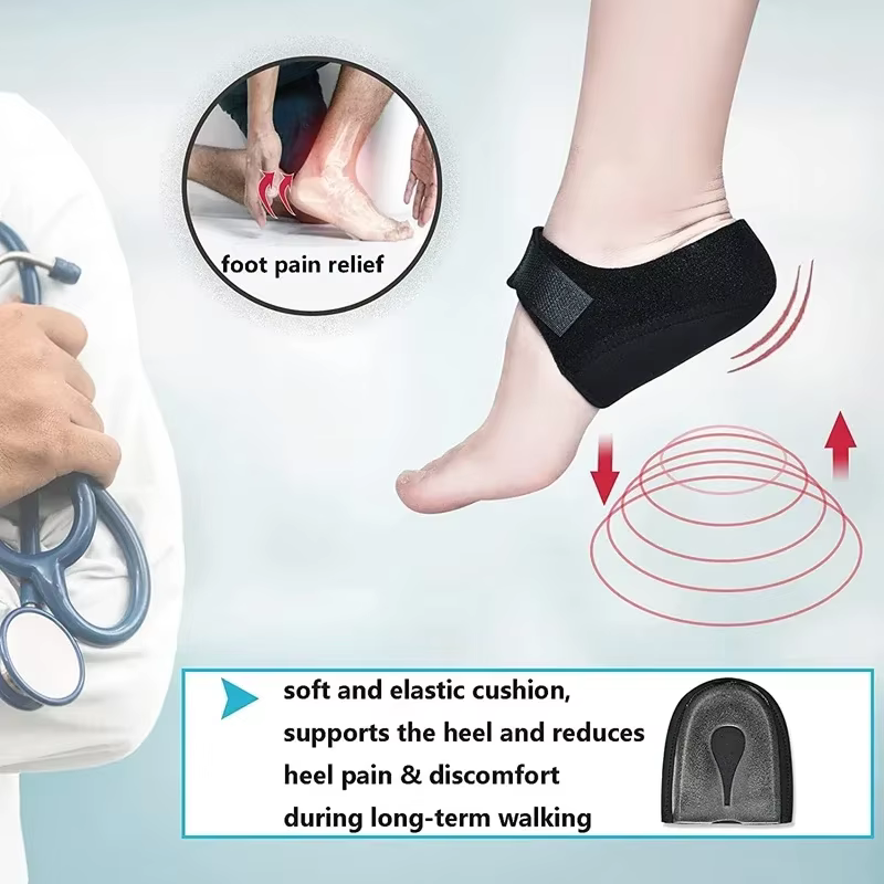 Protecteurs de talon/chaussettes de soin des pieds Gel fasciite plantaire bonnets de pied Support pour douleur talon éperon fissuré pour coussin coussinets antidérapants