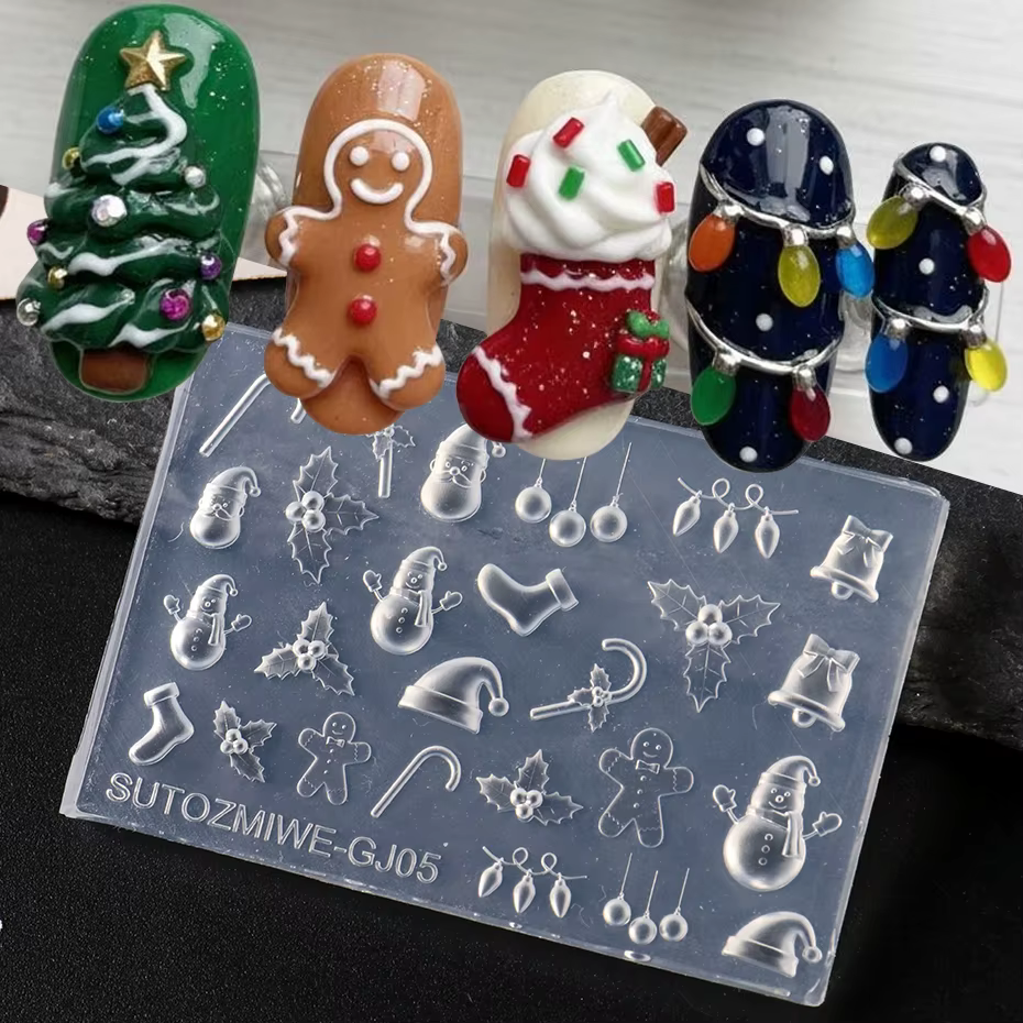 Moule de sculpture d'ongles en Silicone