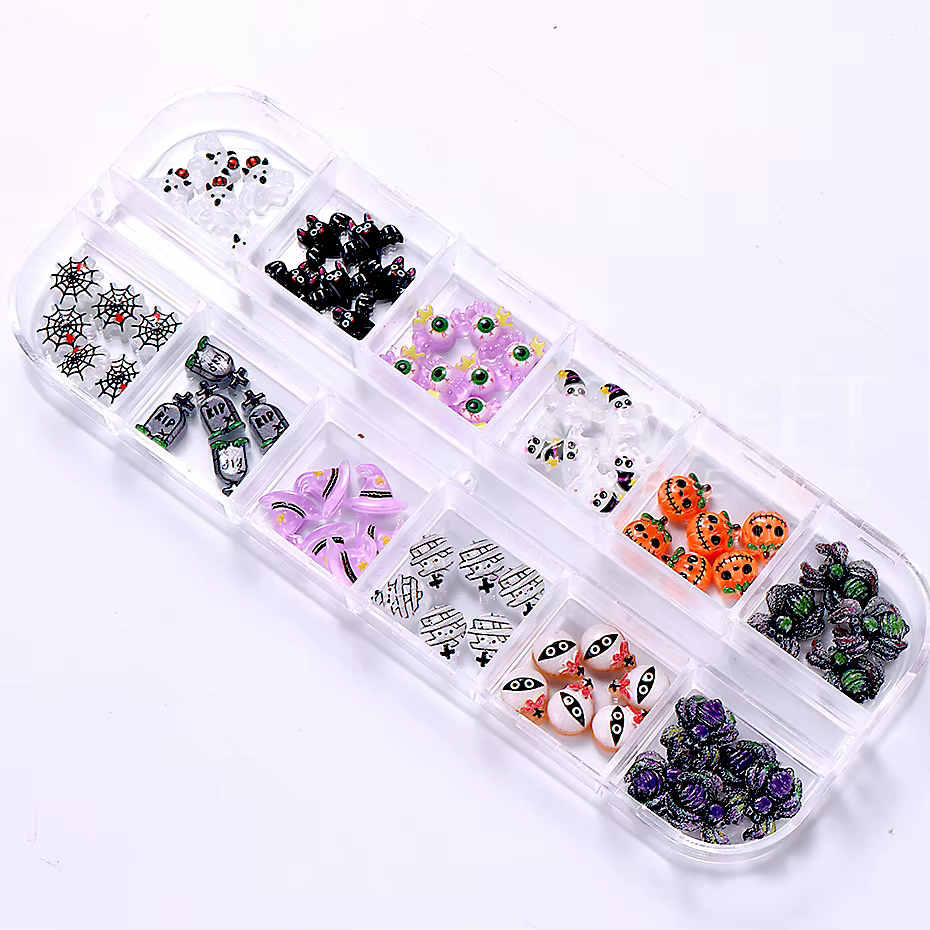 Breloques 3D en forme de chauve-souris pour Nail Art