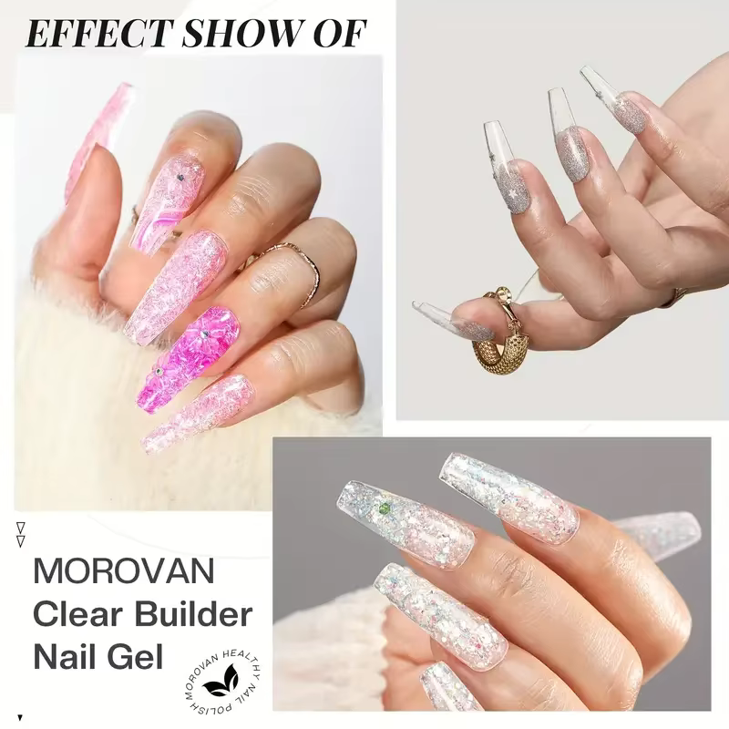 Ensemble de manucure avec formes, LED/UV, gel dur pour extension d'ongles