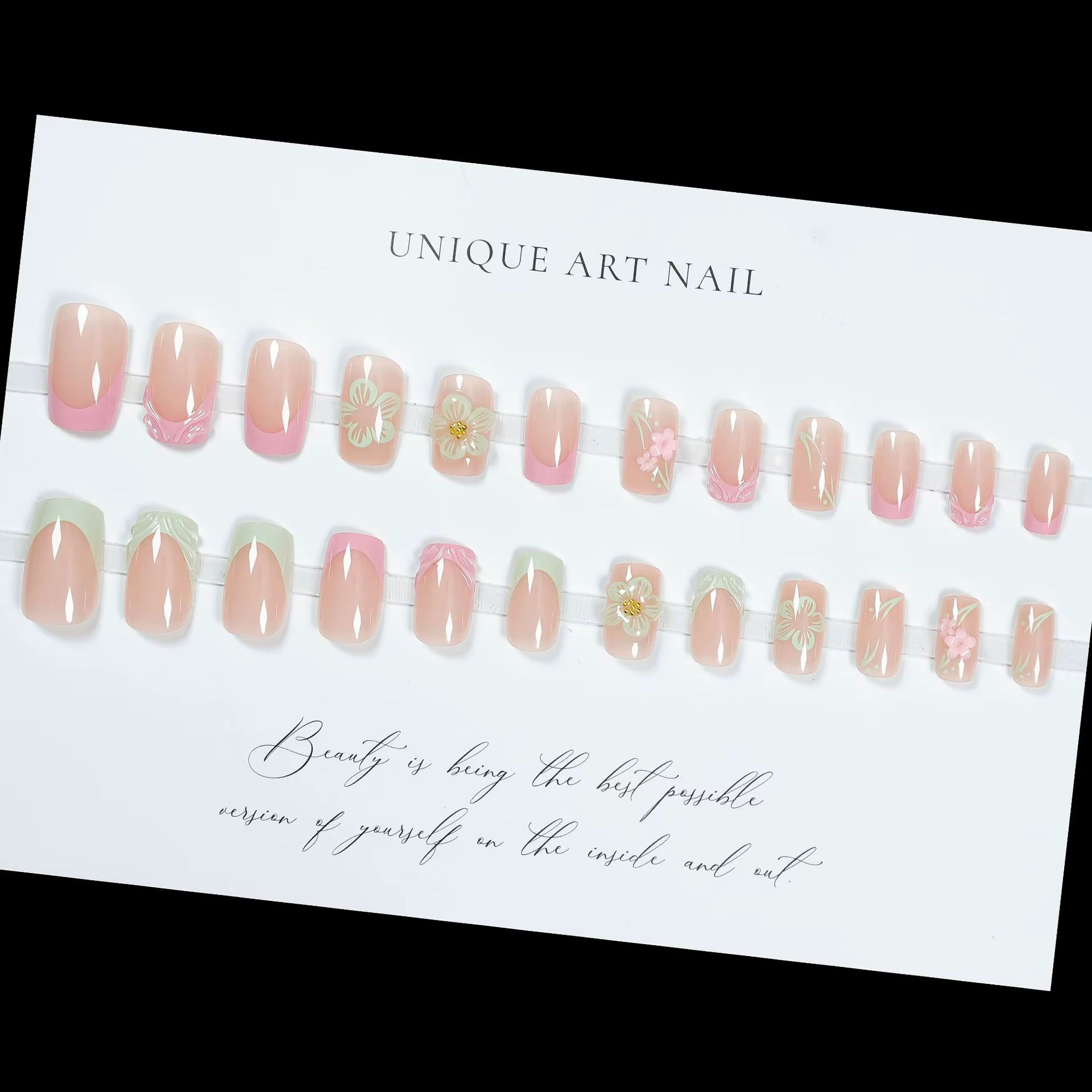 Faux ongles 3D pour femmes et filles
