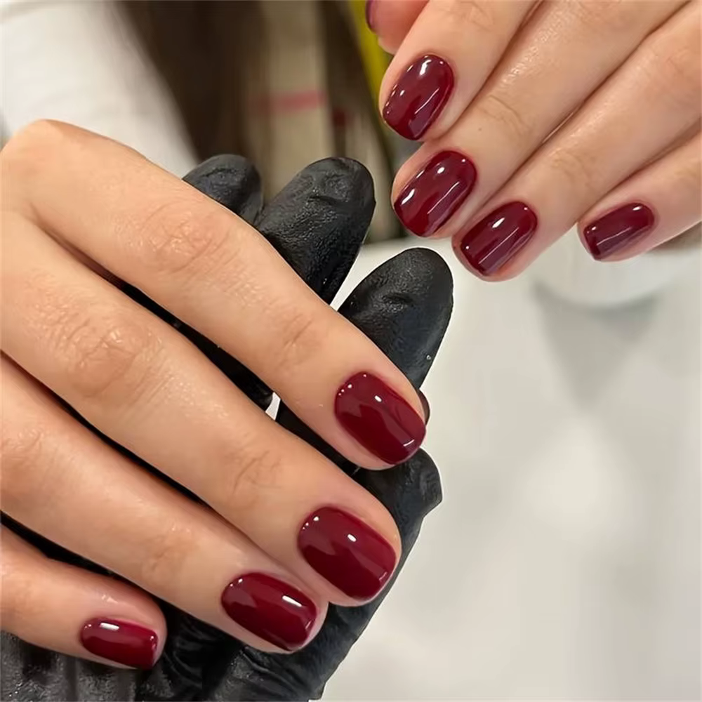 Faux ongles en gel couleur unie