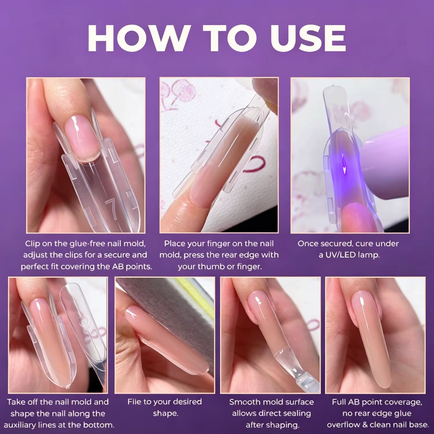 Gorgellux 120 pièces Nouveaux Moules à Ongles Double Forme (Haut et Bas) 15 Formes Ovales et Longues