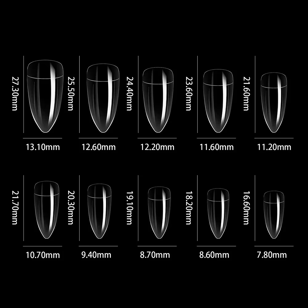 100 pièces faucon pointes d'ongles incurvées couverture complète aigle griffe courbe faux ongles Extension blanc/clair