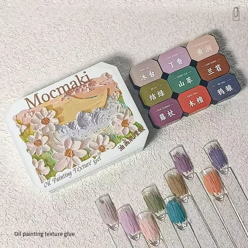 Nouvelle crème pour ongles Gel dessin Gel pâte 3D huile peinture Texture Sculpture vernis gaufrage Nail Art Gel manucure décorations