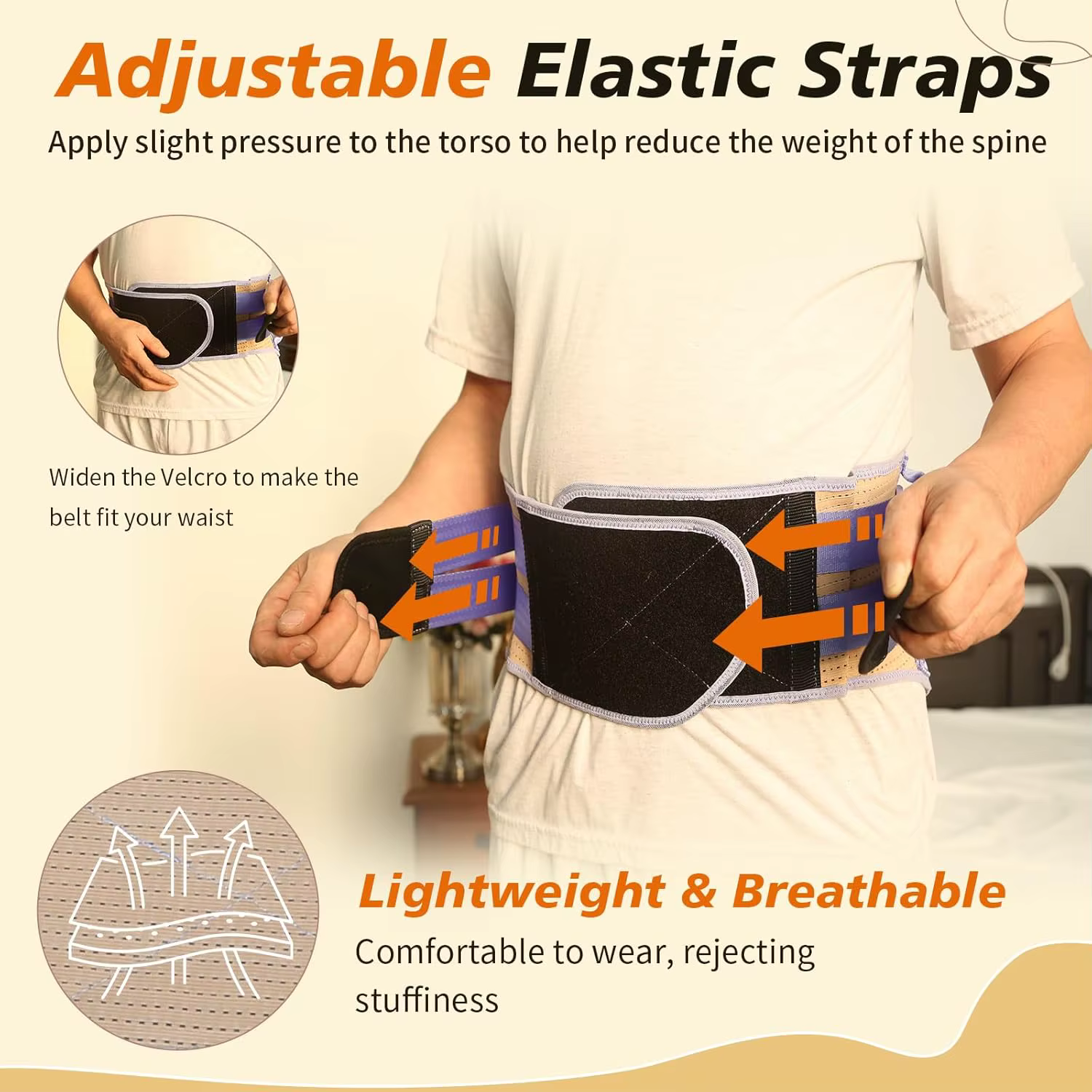 Ceinture de soutien lombaire Ehucon Comfort Caregiver pour soulager les douleurs du bas du dos, ceinture de transfert de patient, ceinture de physiothérapie avec poignées