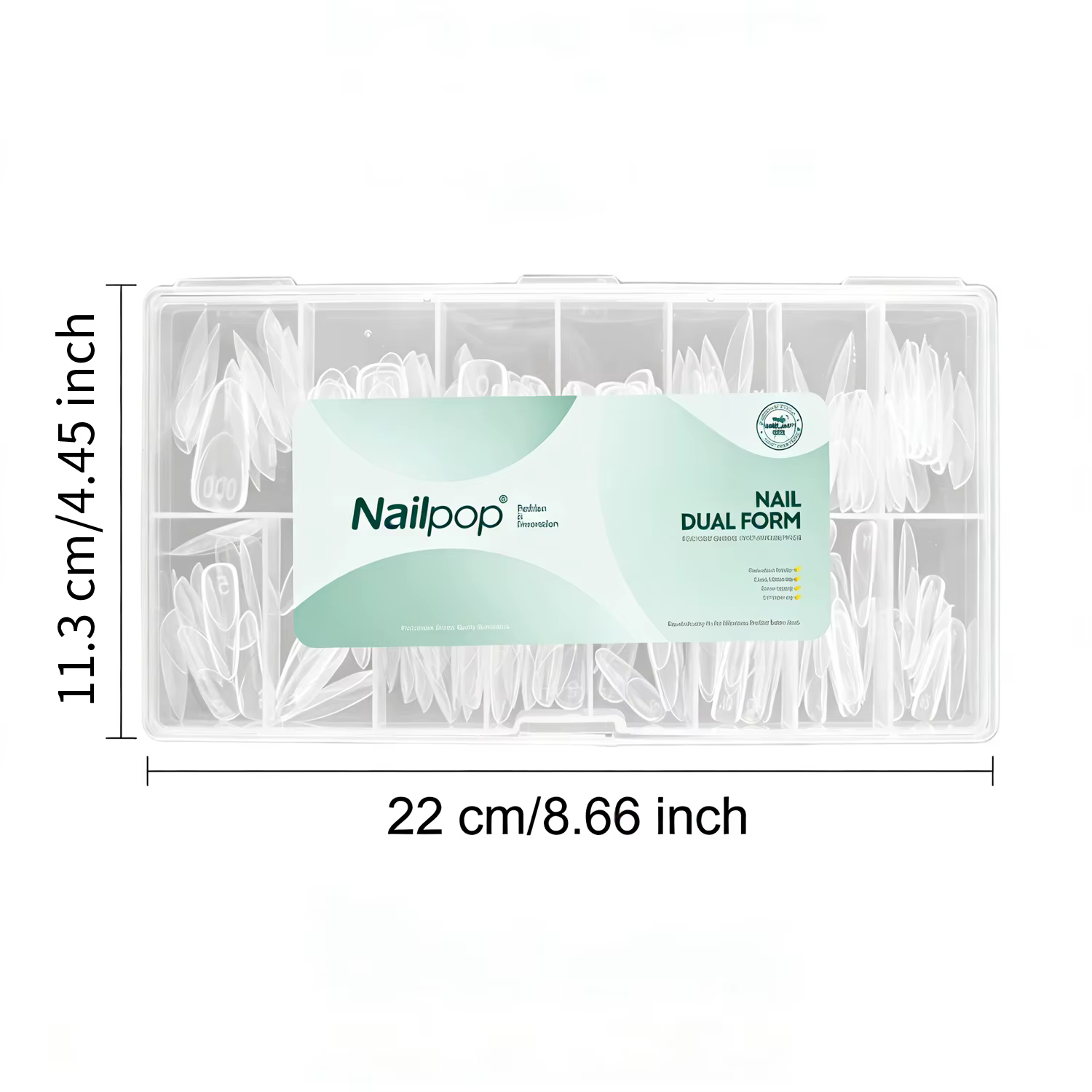 Nailpop French Zone Dual Nail Forms 15 Tailles Ultra Résistantes Professionnelles Faciles à Réutiliser pour Extension