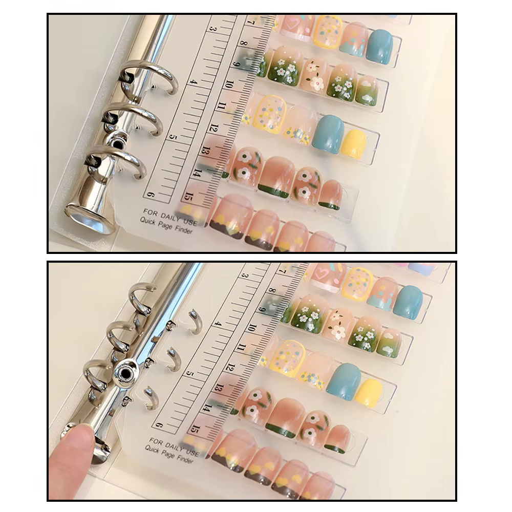 Livre de rangement pour pièces d'art des ongles