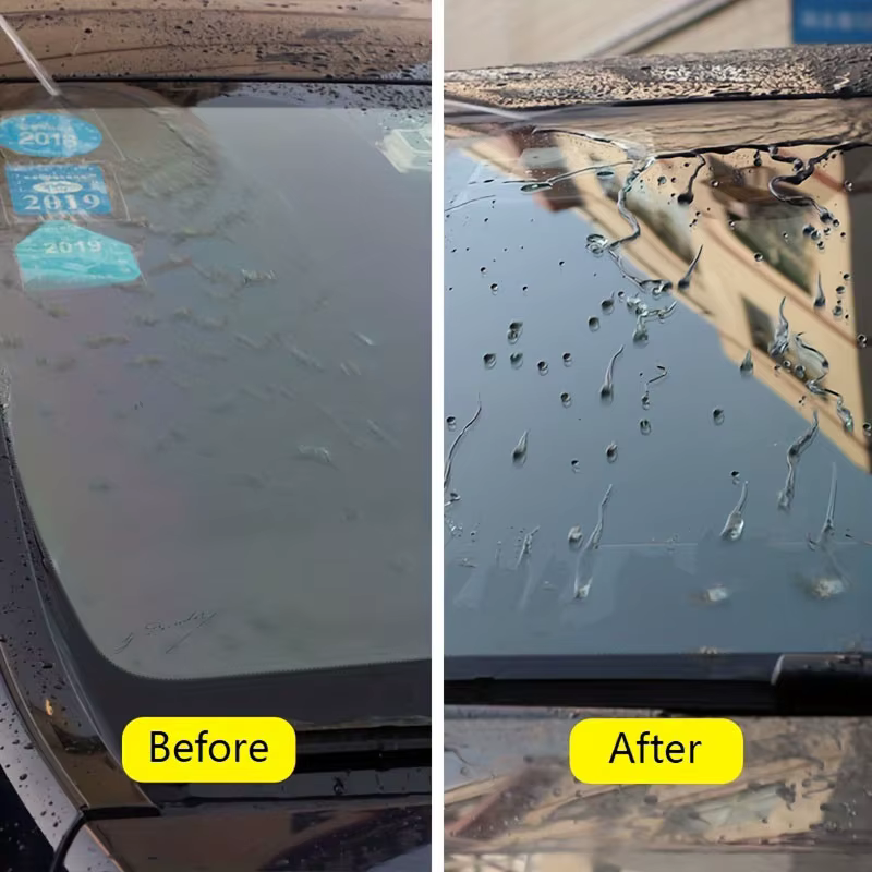Spray hydrofuge pour voiture, revêtement anti-pluie pour vitres de voiture, liquide hydrophobe anti-pluie, masque pour pare-brise et rétroviseurs, produit chimique automobile