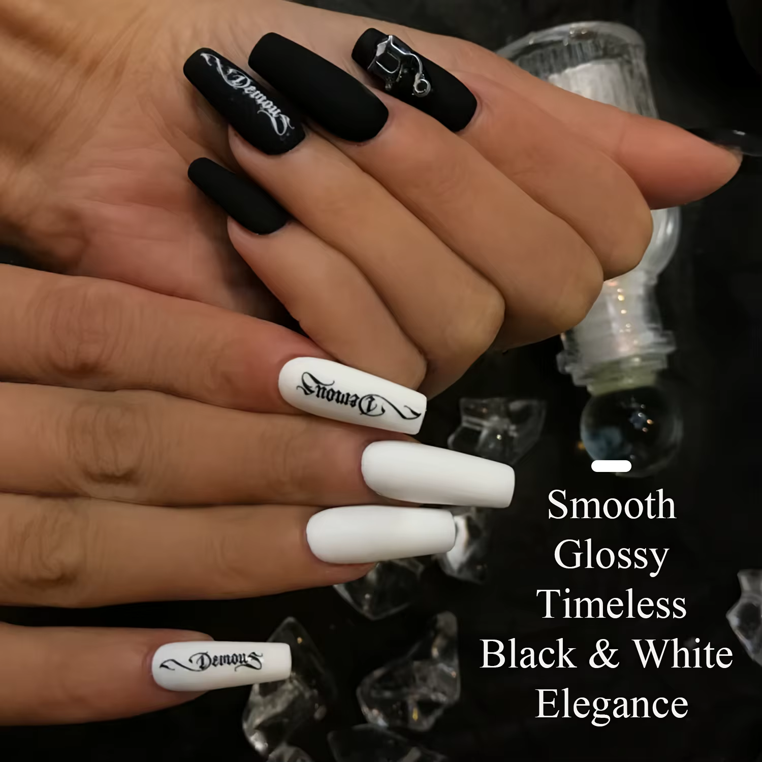 Ensemble de vernis Gel noir et blanc