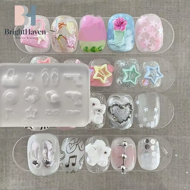 Moule en silicone 3D pour décoration d'ongles