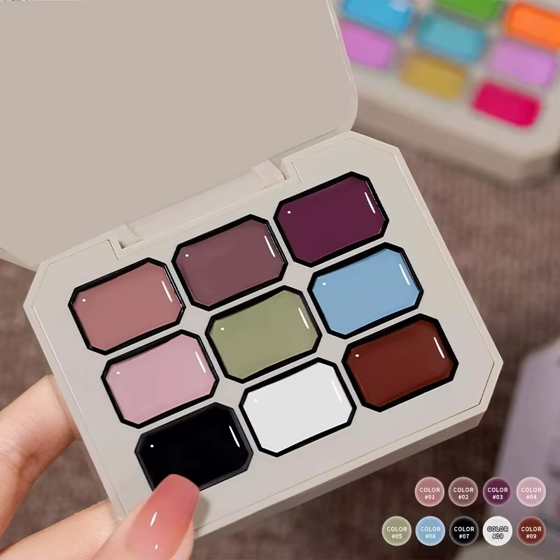 Vernis à ongles gel 9 couleurs dégradées haute saturation 2026