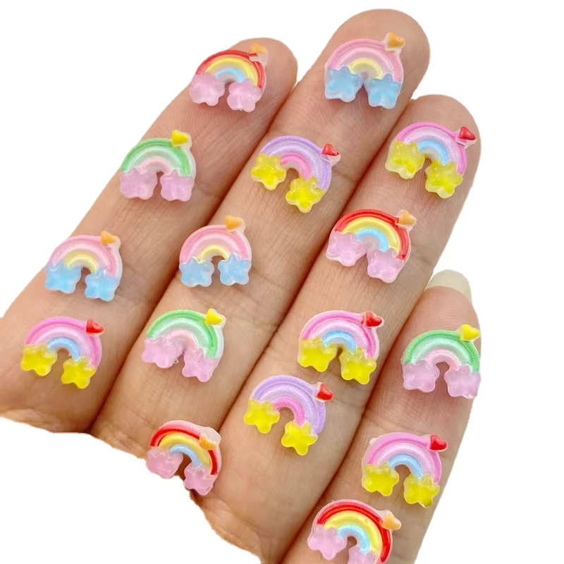 Mini embellissements de manucure en résine