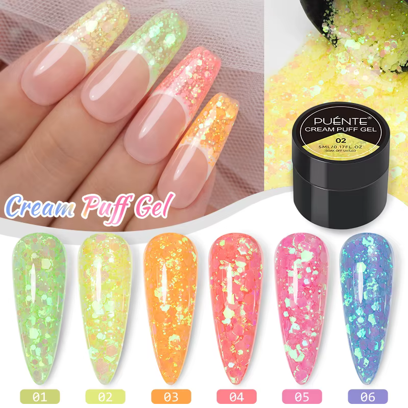 Vernis à ongles Gel à paillettes néon