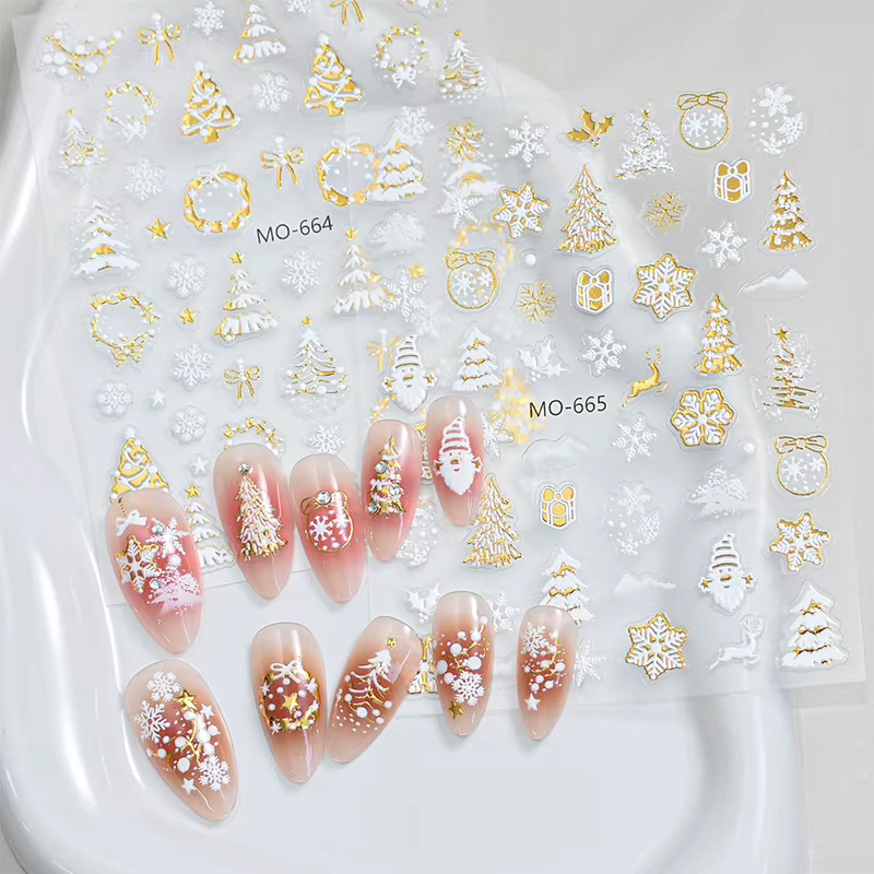 Autocollants de manucure en or pour Nail Art