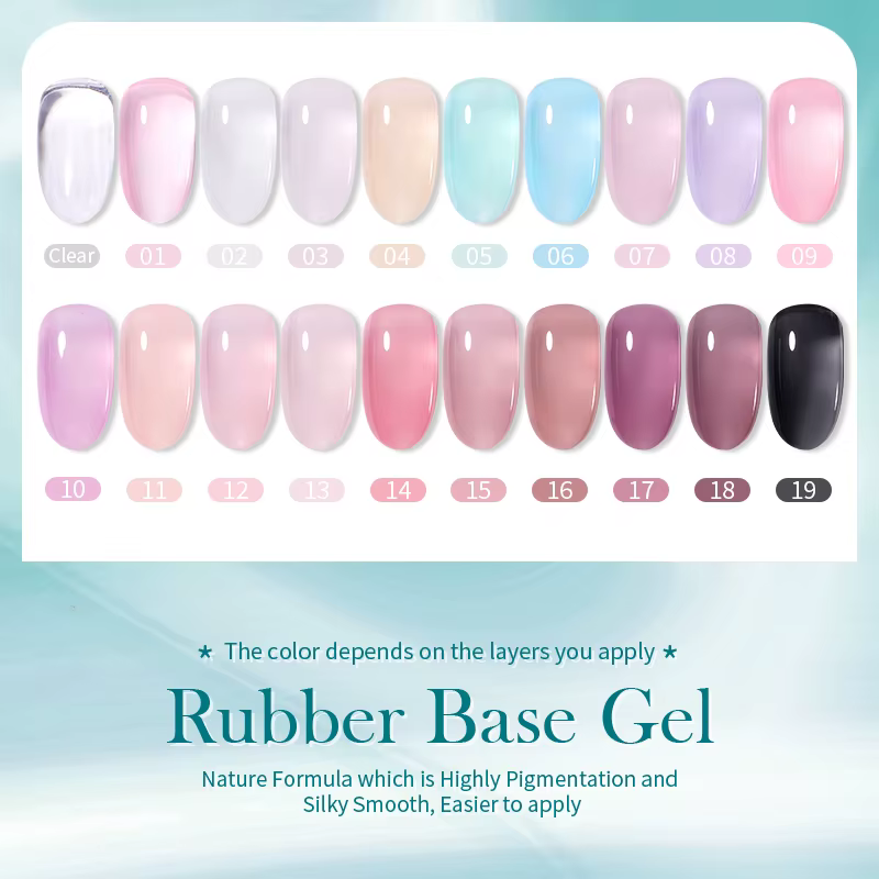 BORN PRETTY Gel de Base en caoutchouc gelée laiteuse pour vernis à ongles Gel 15ml russe auto-nivelant couleur nue tremper Gel UV Semi Permanent