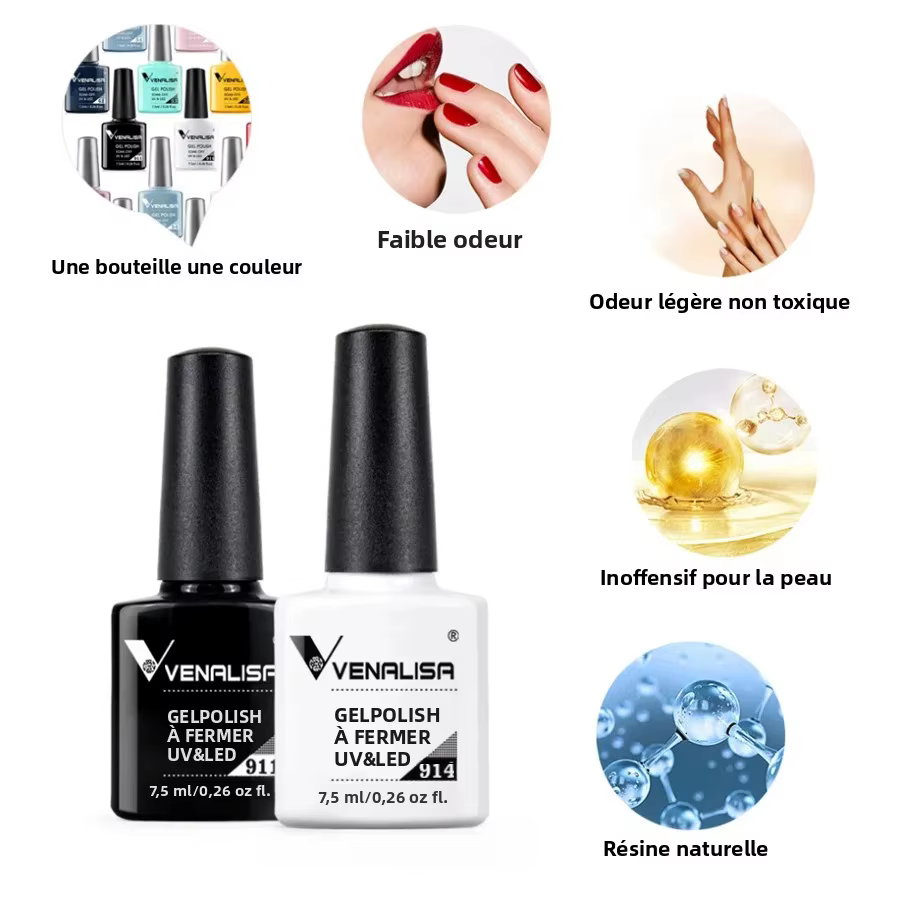 Venalisa 7.5ml mode brillant tremper UV Gel vernis à ongles cosmétiques Nail Art manucure