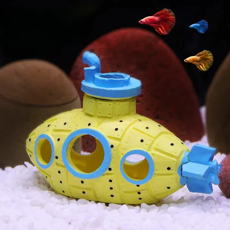 Ornements sous-marins en résine pour aquarium, décoration de réservoir de poissons, abri pour poissons et crevettes, accessoires de paysagisme pour aquarium