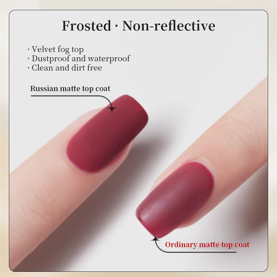 RS NAIL 12g russe mat couche de finition antiadhésive poudre givrée