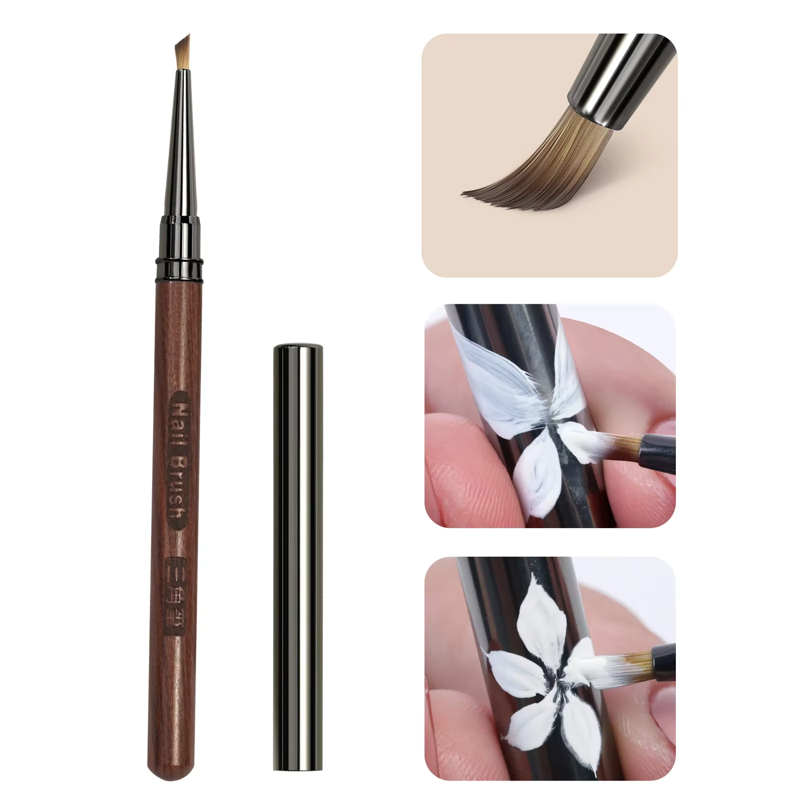 Pinceau de peinture triangulaire pour ongles