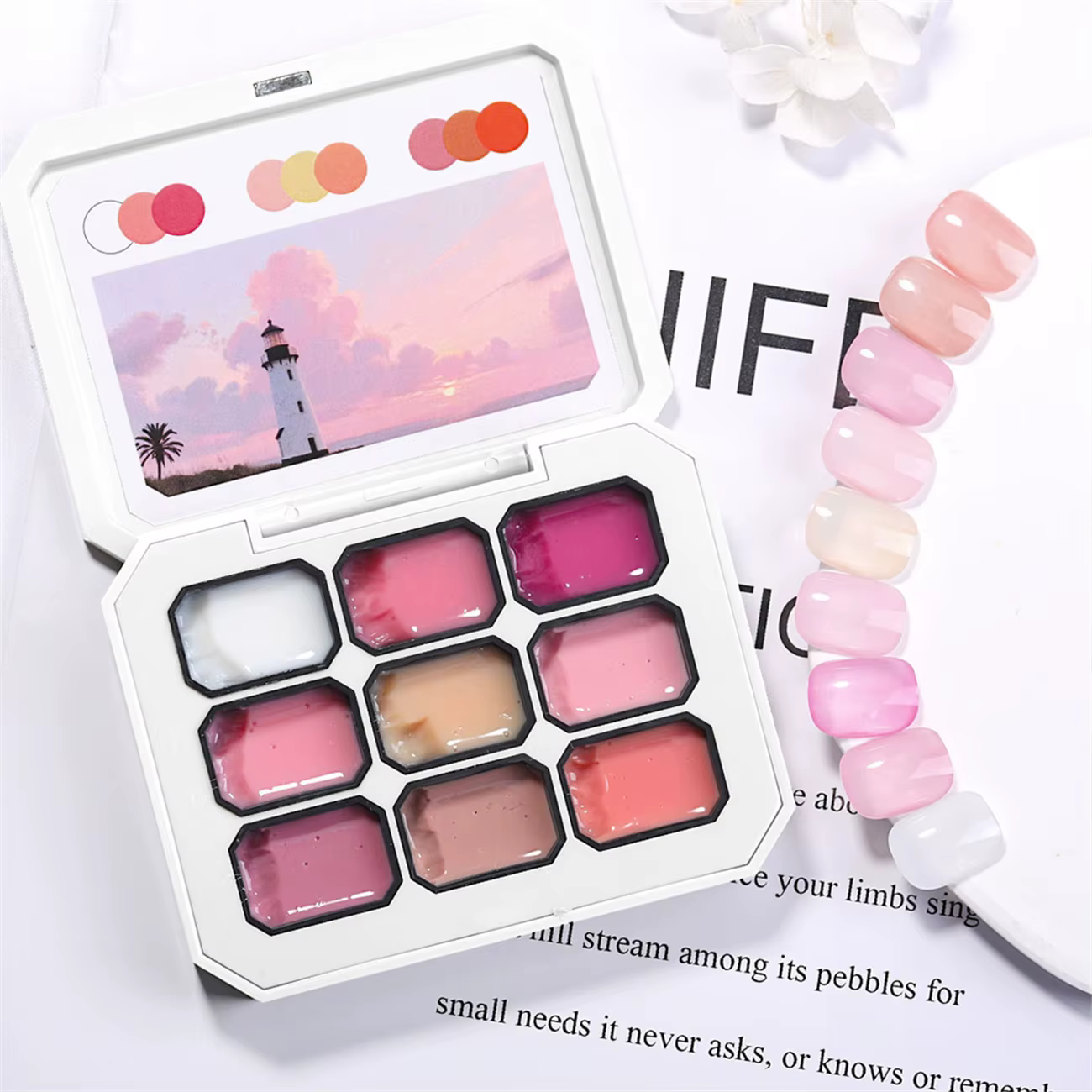 1 set/2 pièces de gel vernis à ongles solide