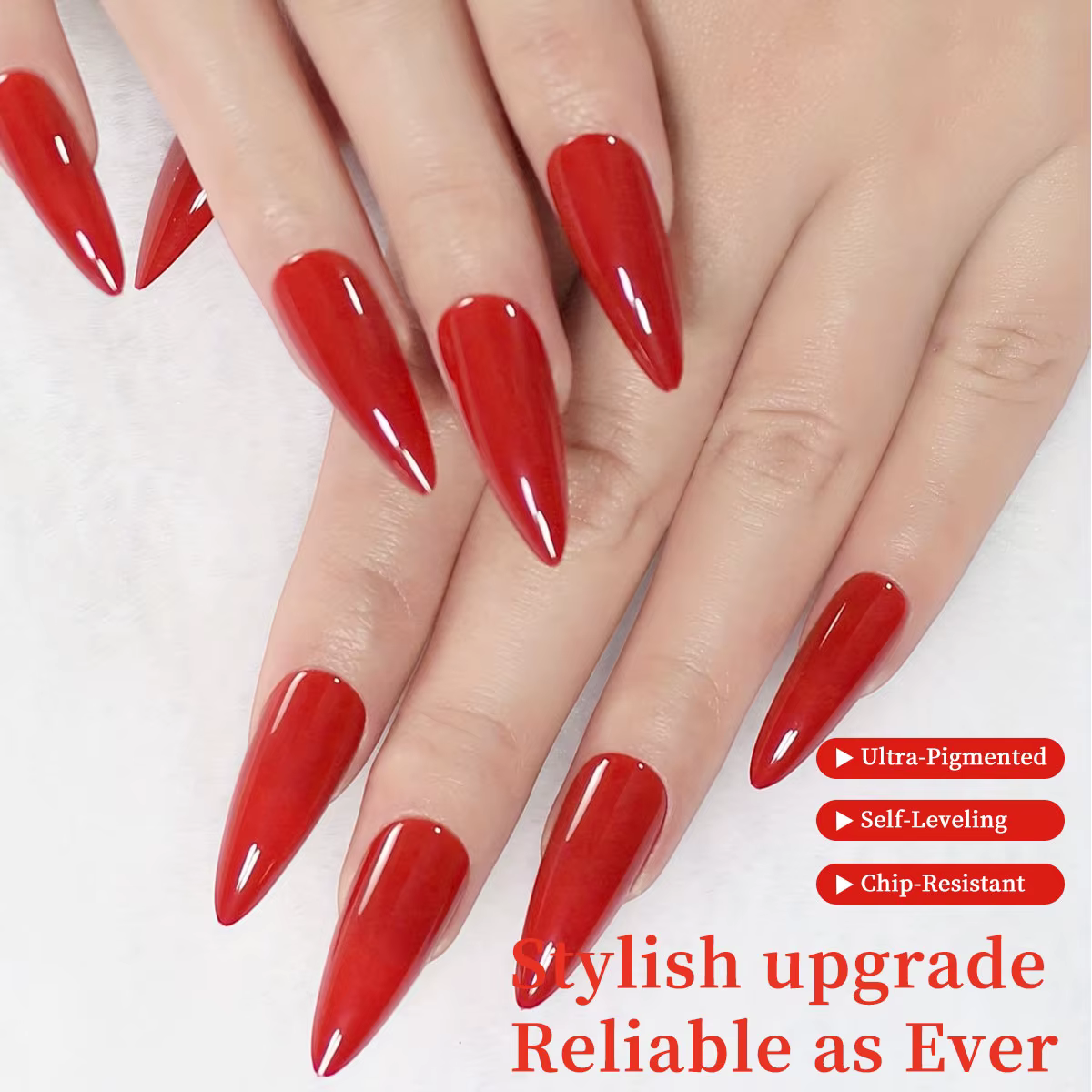 Ensemble de vernis à ongles rouge sans tracas de 9 pièces