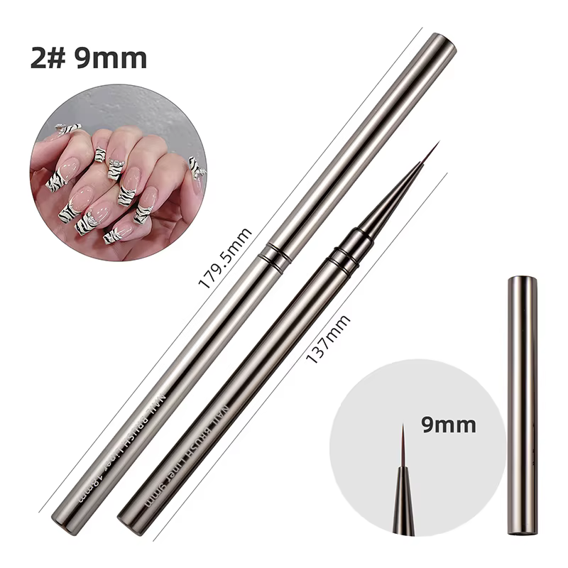 BORN PRETTY brosse à ongles bricolage dessin peinture fleur ligne rayures stylo poignée en métal UV Gel Nail Art brosses outil de manucure