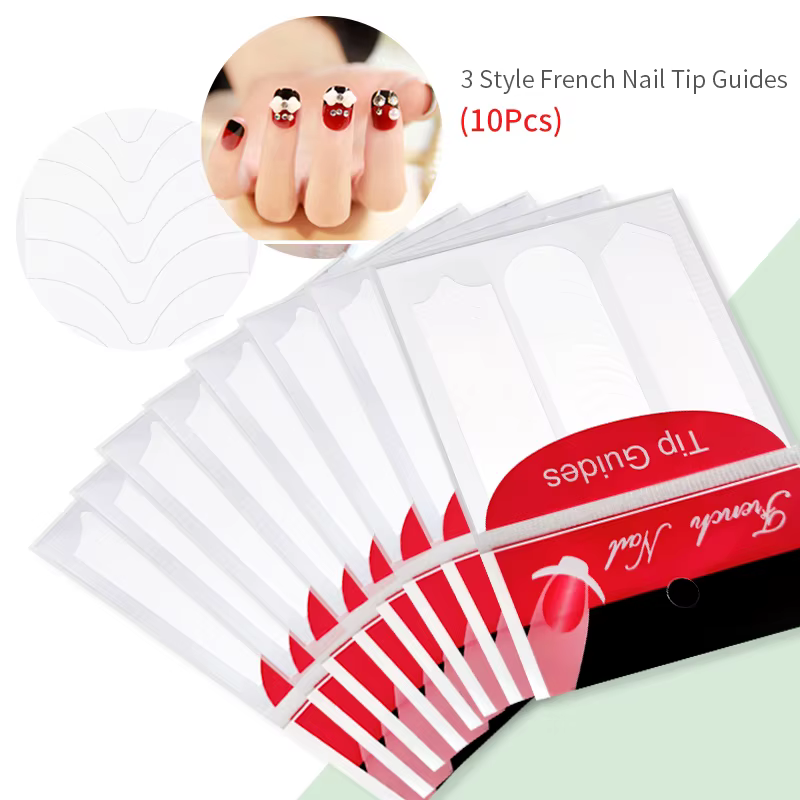 Autocollants de manucure à pointe française