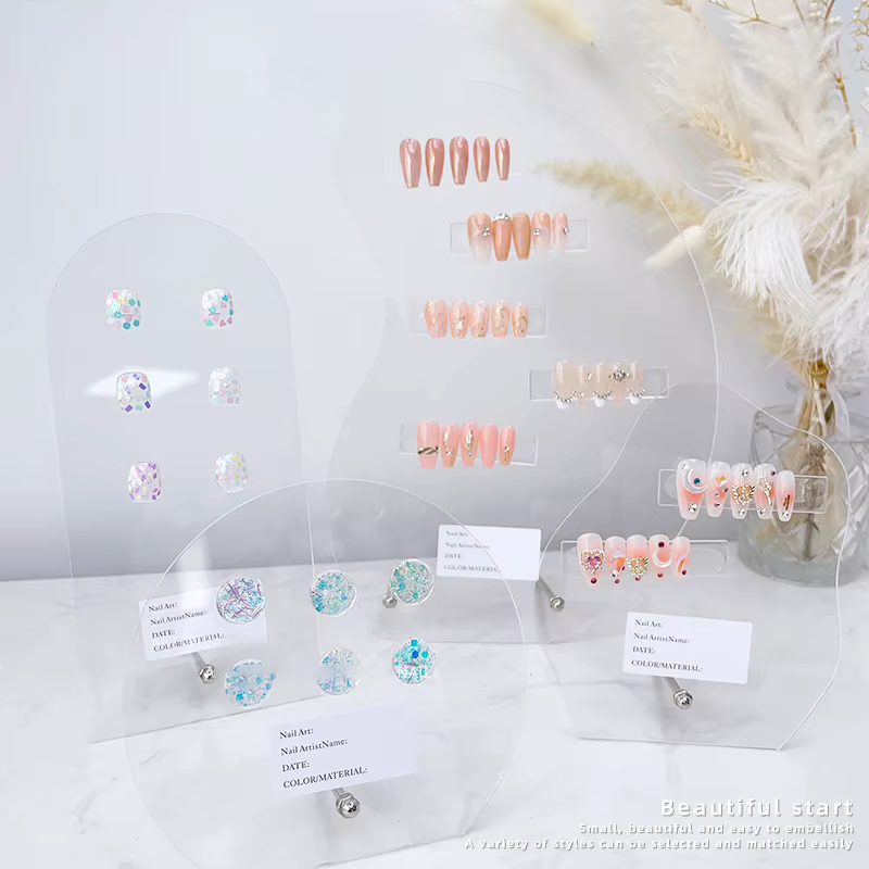 Présentoir pour faux ongles en acrylique, outil de manucure