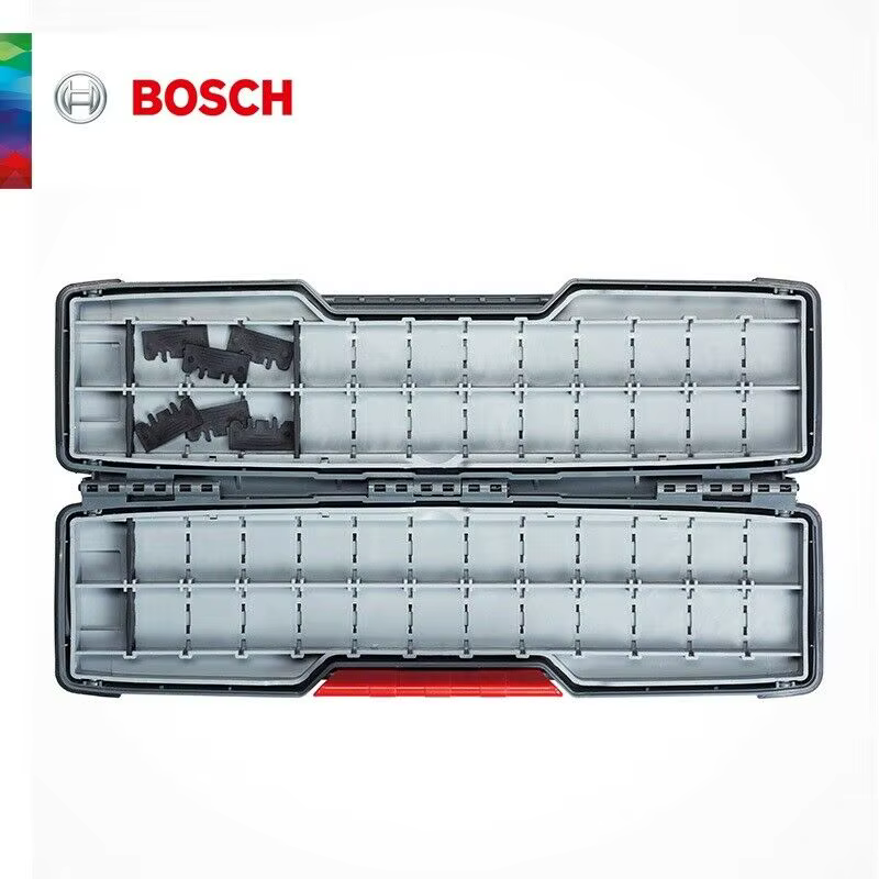 Boîte de rangement Bosch pour outils domestiques, accessoires de scie sabre, embouts de perceuse et lames de scie sabre