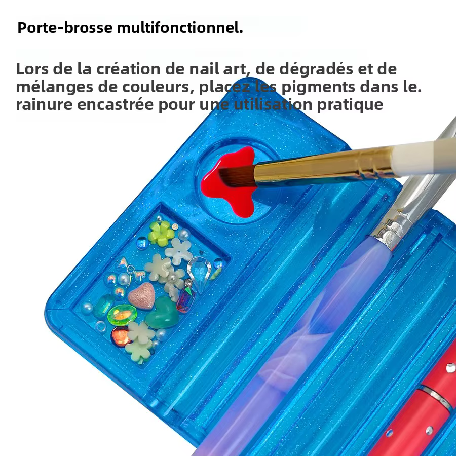 Porte-stylo polyvalent en acrylique pour Nail Art