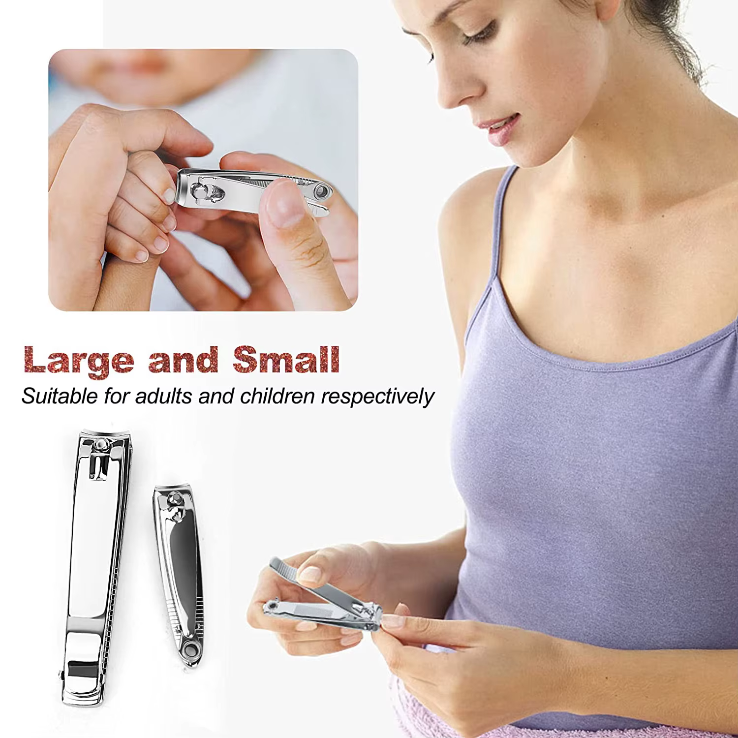 Coupe-ongles, coupe-ongles et orteils en acier inoxydable de qualité supérieure