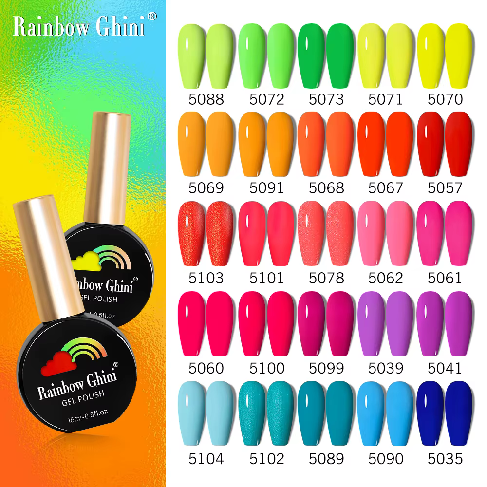 2023 vernis semi permanent uv Rainbow Ghini