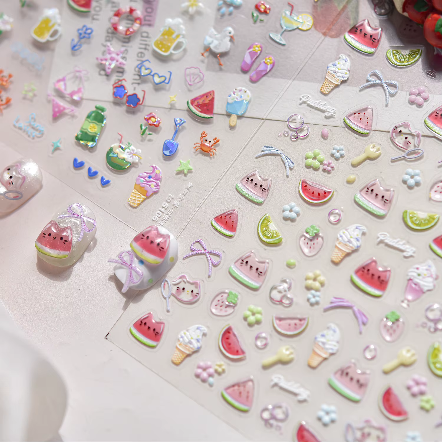 Autocollants pour ongles d'été pour enfants
