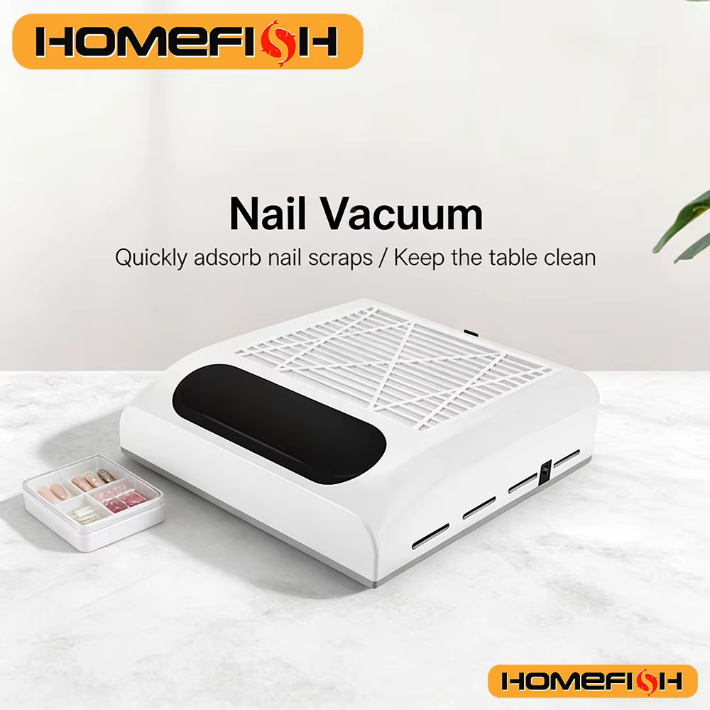 Collecteur de poussière pour ongles avec filtre détachable, aspirateur puissant pour équipement de salon de manucure acrylique