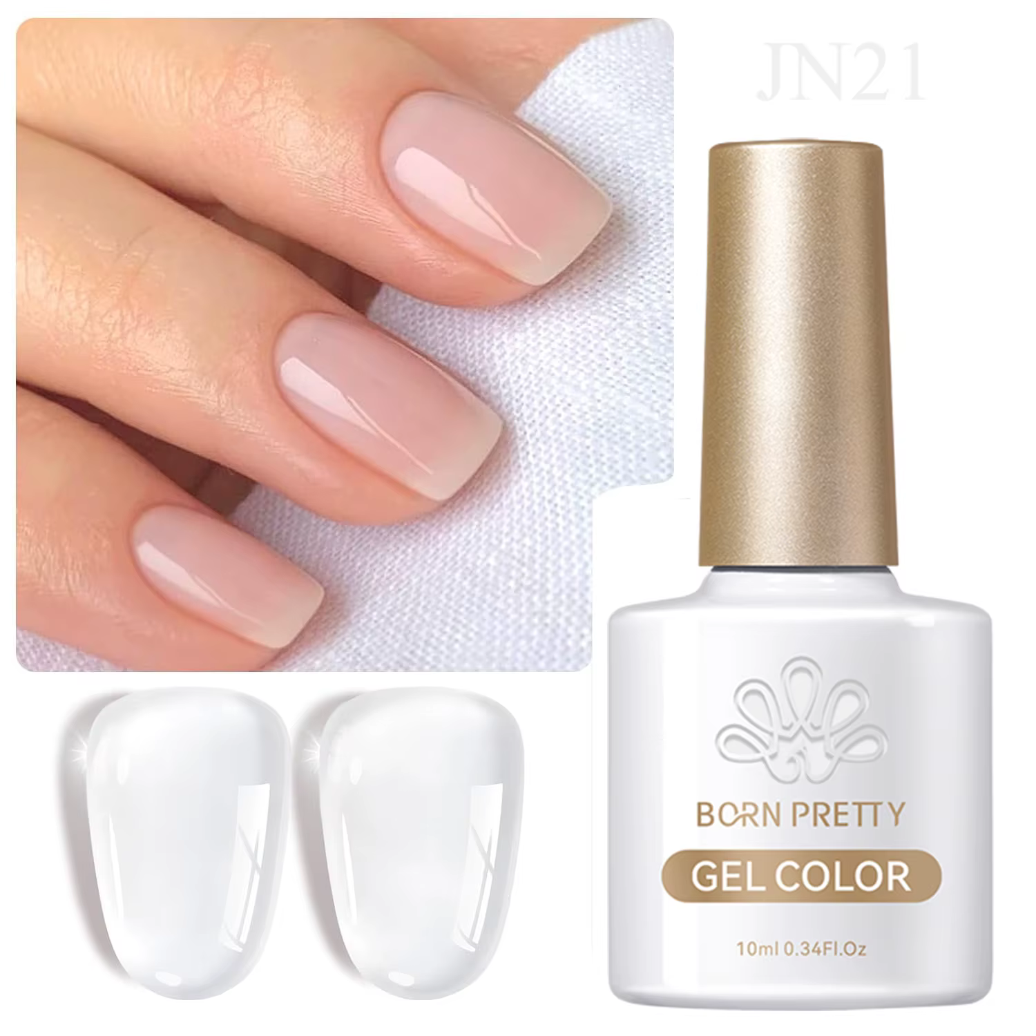BORN PRETTY 10ml gelée laiteuse blanc Gel vernis à ongles