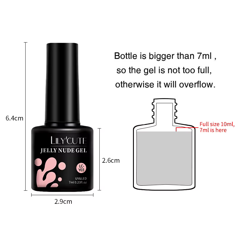 LILYCUTE 7ml blanc laiteux Transparent Gel vernis à ongles gelée rose nu Gel cristal Semi Permanent tremper UV Gel manucure conception