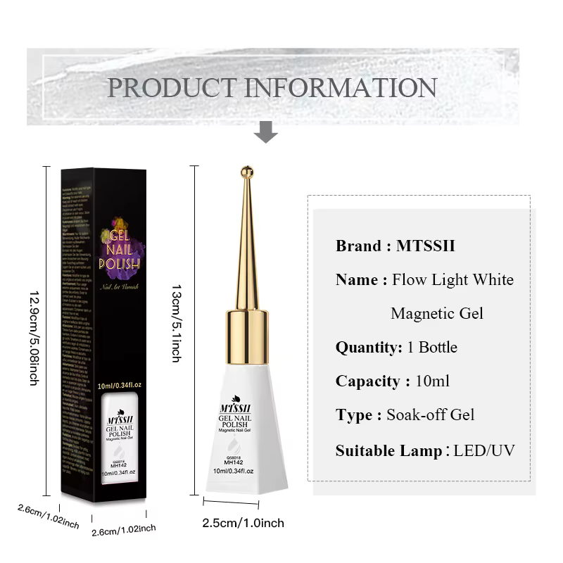 Vernis à ongles Gel magnétique chat blanc