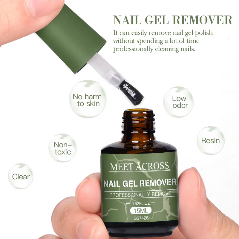 1/4 bouteille de vernis à ongles dissolvant de Gel à tremper 3 Minutes élimine rapidement et facilement