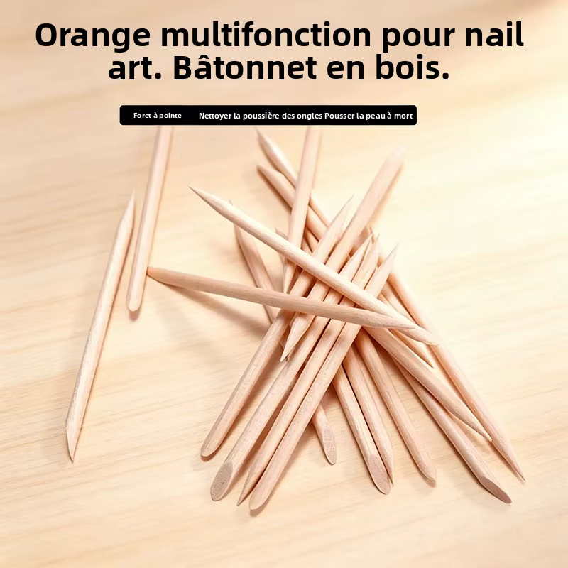 Bâtonnets en bois pour ongles