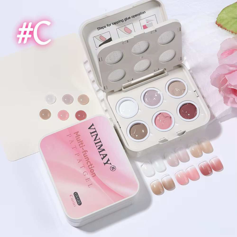 Nouvel ensemble de tampons à ongles 6 couleurs