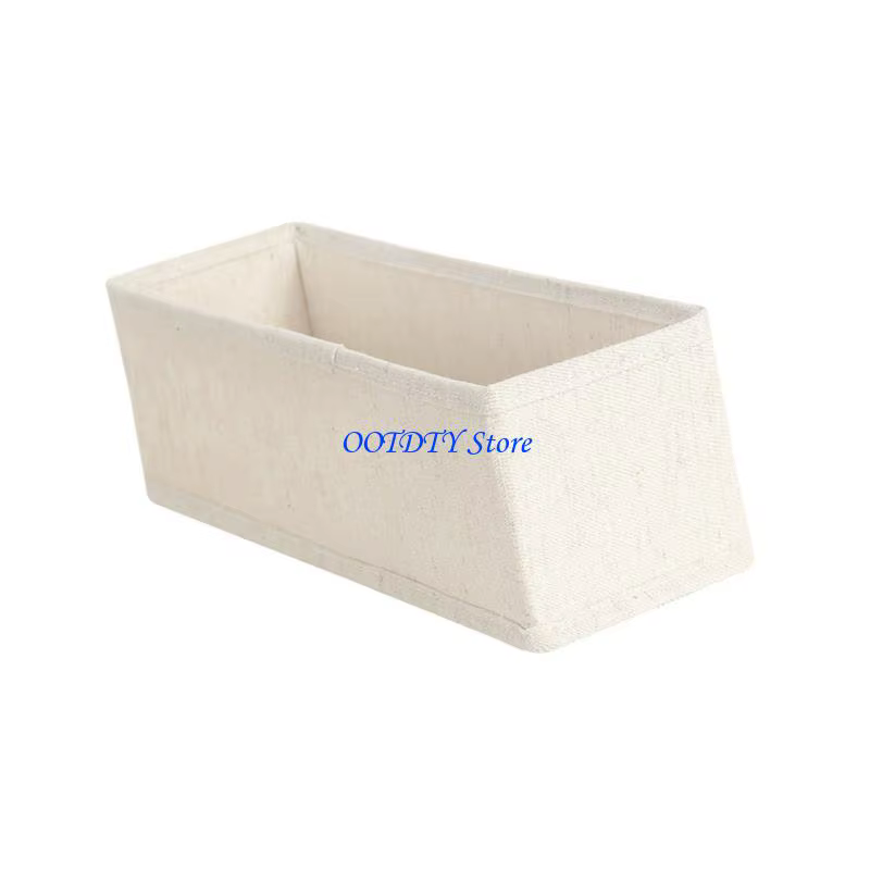 Organisateur placard robuste en tissu coton lin 367A, accessoire pour vêtements délicats, boîte rangement pliable avec