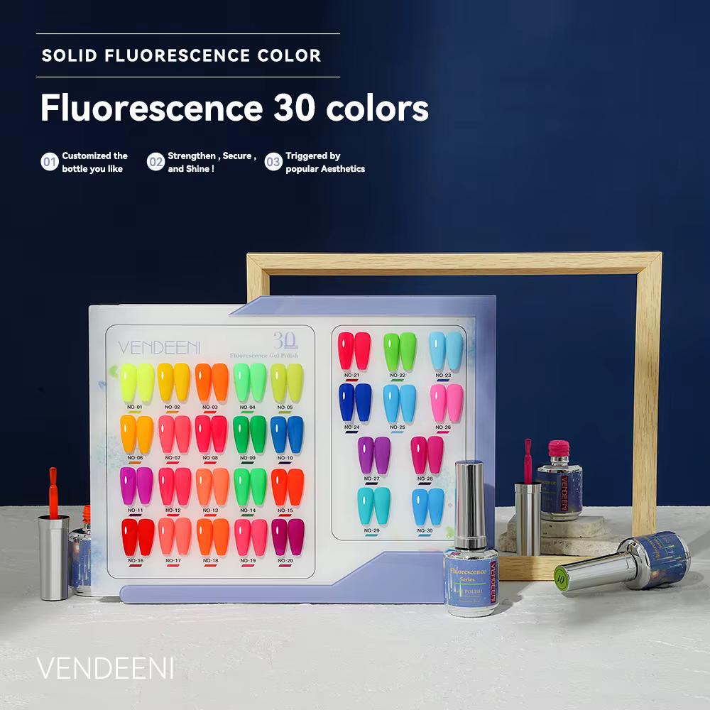 Verhéritage à Ongles Fluorescent en Gel Néon Semi Continu