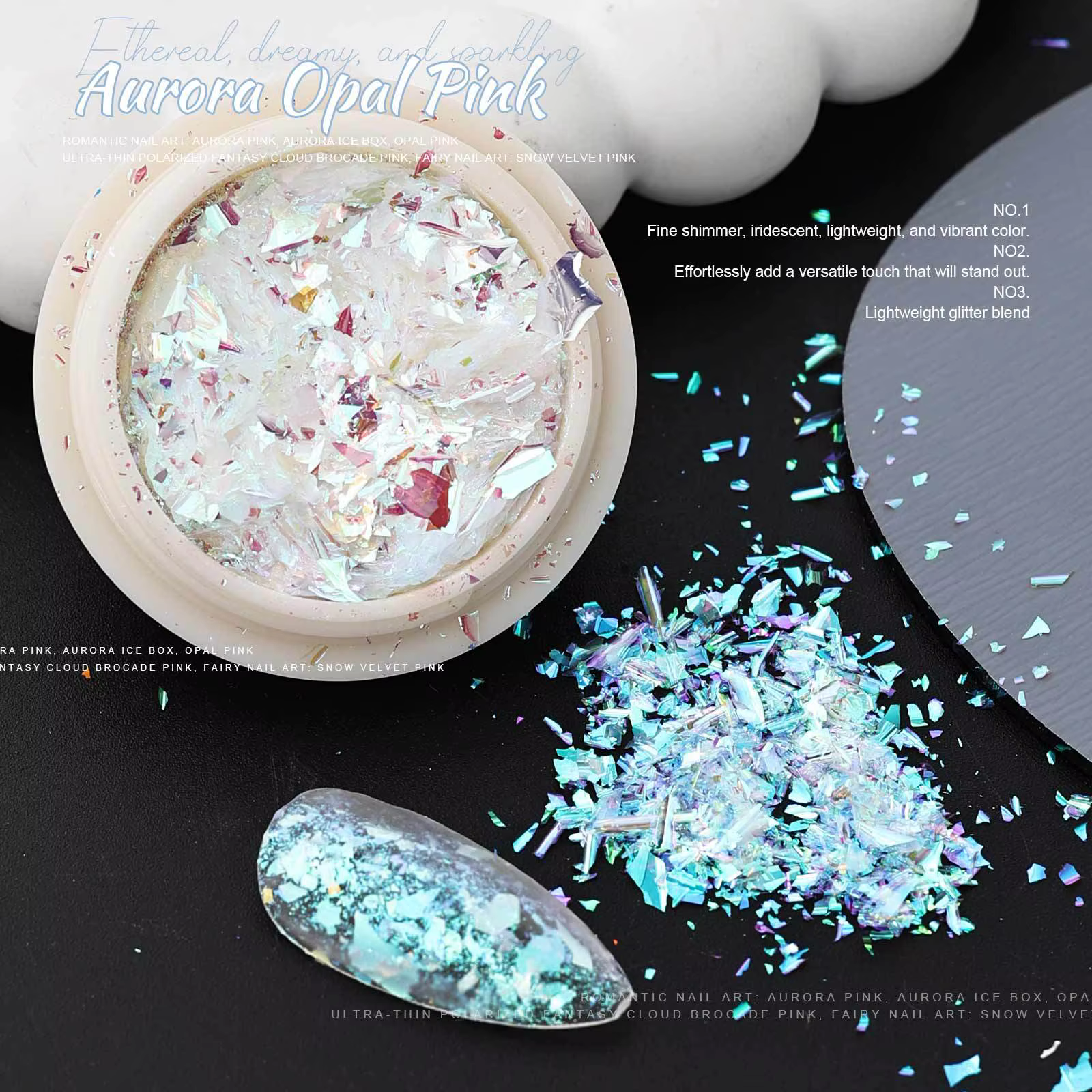 2025 Nail Art décoration Super paillettes