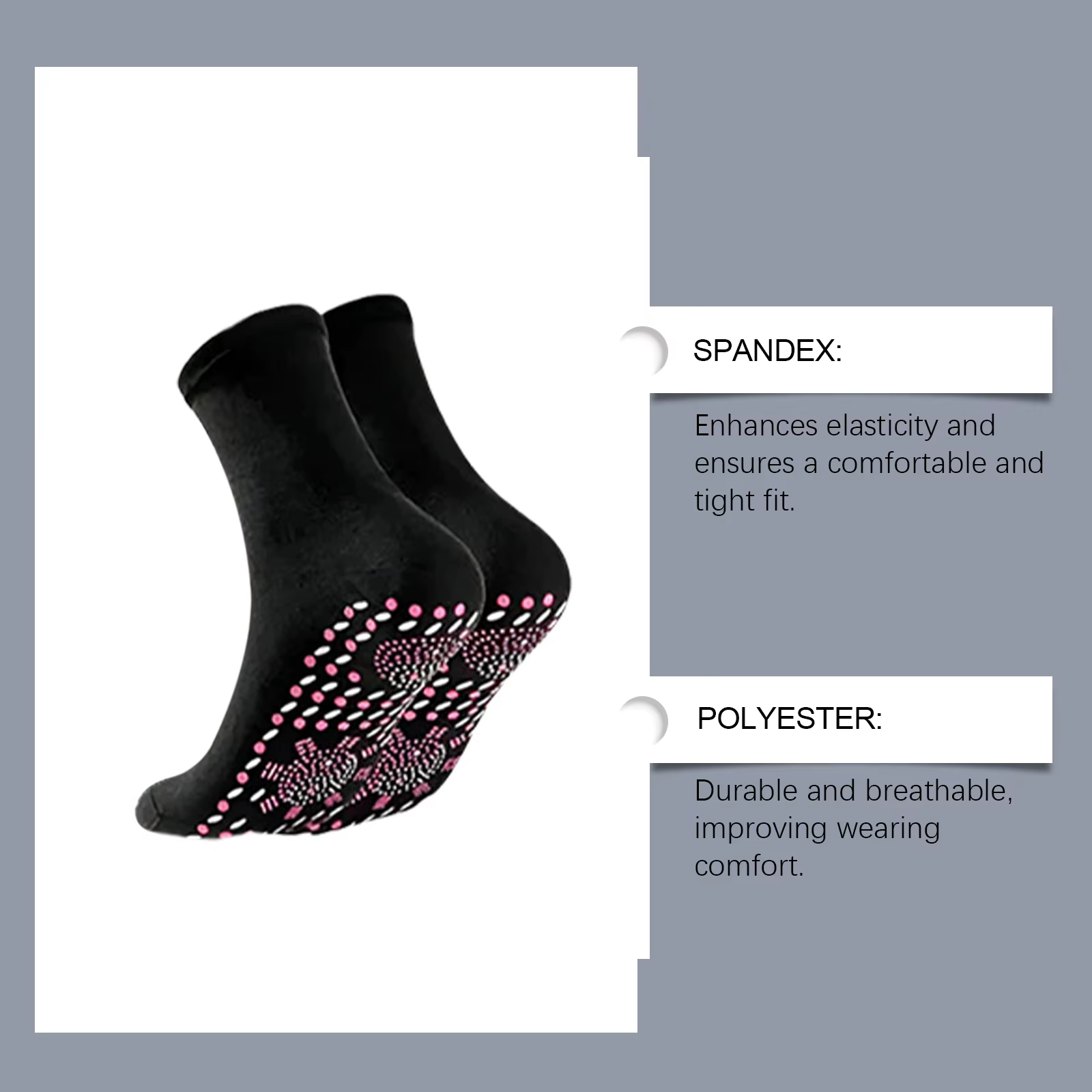 Chaussettes de soins des pieds confortables – Soulagement doux pour les pieds endoloris et fatigués, chaleur respirante et tissu ultra respectueux de la peau