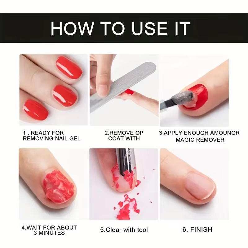 15ml vernis magique colle Nail Art manucure Gel facile à enlever synthétique pointe d'ongle nettoyage dissolvant Gel